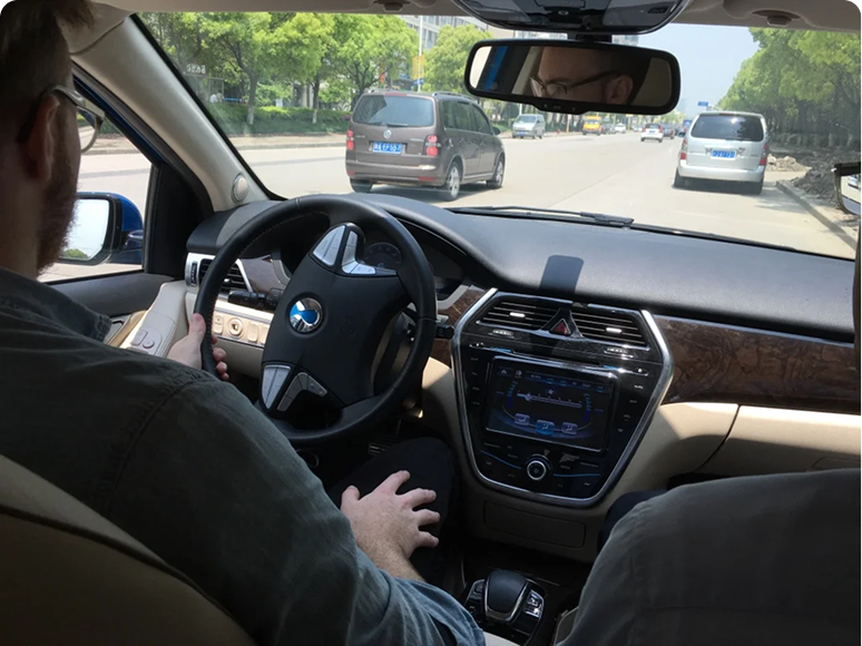 Driver testing vehicle
